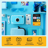 KODAK Printomatic+ Instant Print Camera (Blue) 10MP,  RGB LED, Zink Photo Prints