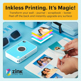 KODAK Printomatic+ Instant Print Camera (Blue) 10MP,  RGB LED, Zink Photo Prints