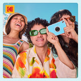 KODAK Printomatic+ Instant Print Camera (Blue) 10MP,  RGB LED, Zink Photo Prints