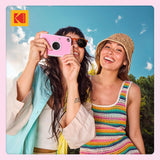 KODAK Printomatic+ Instant Print Camera (Pink) 10MP,  RGB LED, Zink Photo Prints