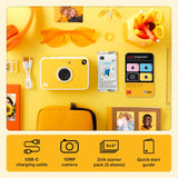 KODAK Printomatic+ Instant Print Camera (Yellow) 10MP,  RGB LED, Zink Photo Prints
