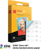 Kodak Smile Instant Print Camera (White/Yellow) Gift Bundle