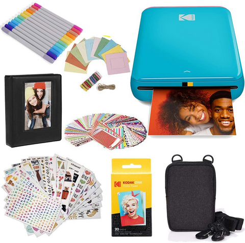 KODAK Step Instant Smartphone Foto Printer - Draagbare Mini Kleuren Draadloze Mobiele Printer - Zink 2x3 Plakfoto's - Bluetooth Compatibel met iOS & Android - Leuke Bewerkingsapp - Zwart KODAK Step Instant Smartphone Foto Printer - Draagbare Mini Kleuren Draadloze Mobiele Printer - Zink 2x3 Plakfoto's - Bluetooth Compatibel met iOS & Android - Leuke Bewerkingsapp - Zwart