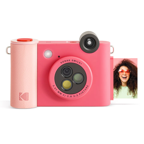 KODAK Smile+ Wireless Digital Instant Print Camera with Effect-changing Lens - Fuchsia
